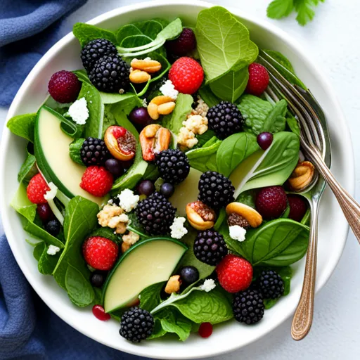 Farm-fresh salad featuring ingredients inspired by a U-pick fruit and nut farm
