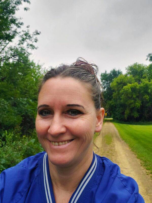 Heather Brown, owner of Nuts About Dee’s Berries agroforestry farm in Southern Wisconsin