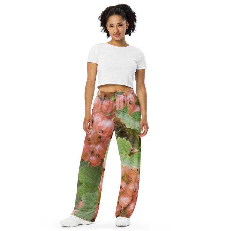 Currant All-over print wide-leg pants