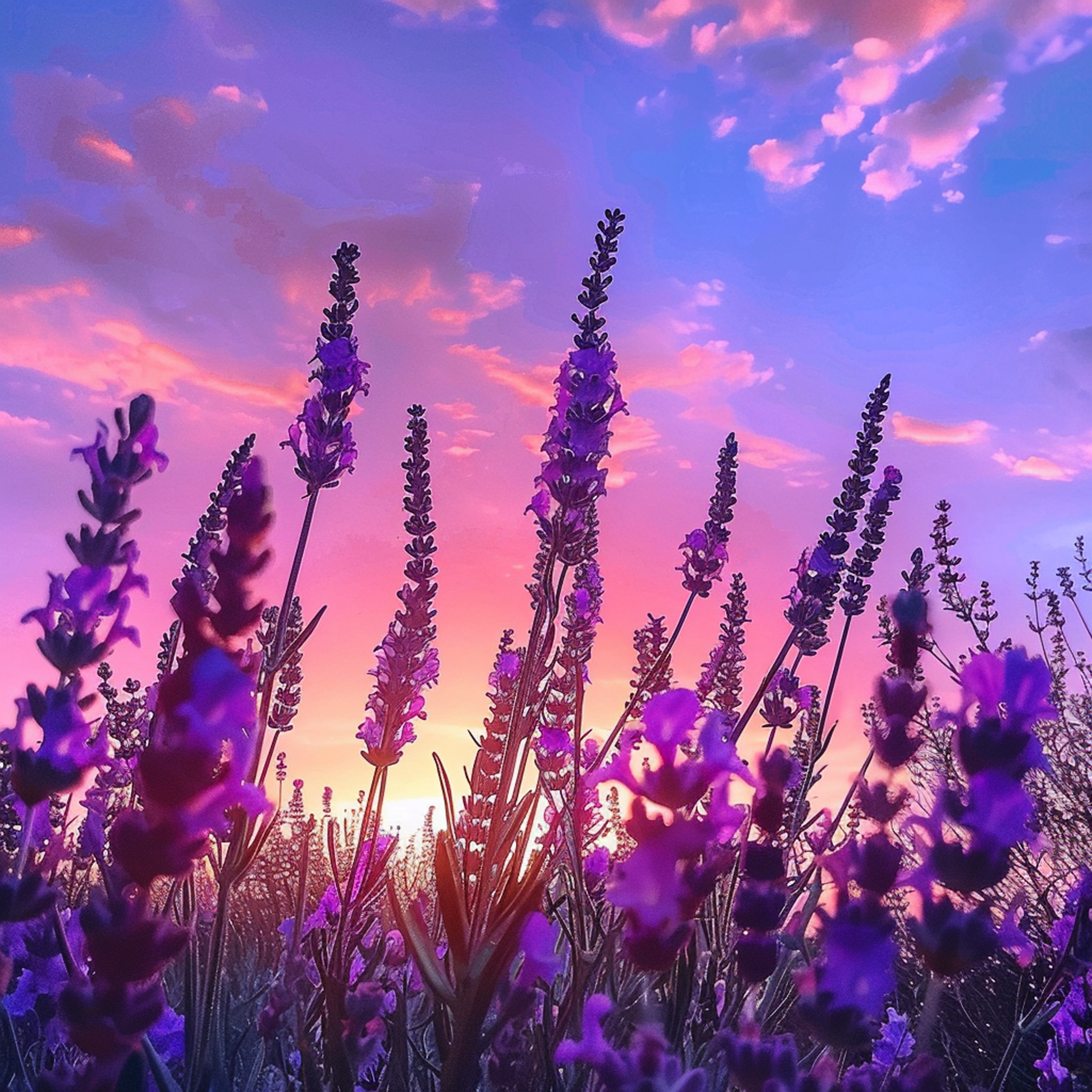 Lavender Field design inspired by Hayao Miyazaki Cloth napkin set of 4 unique designs - Image 10