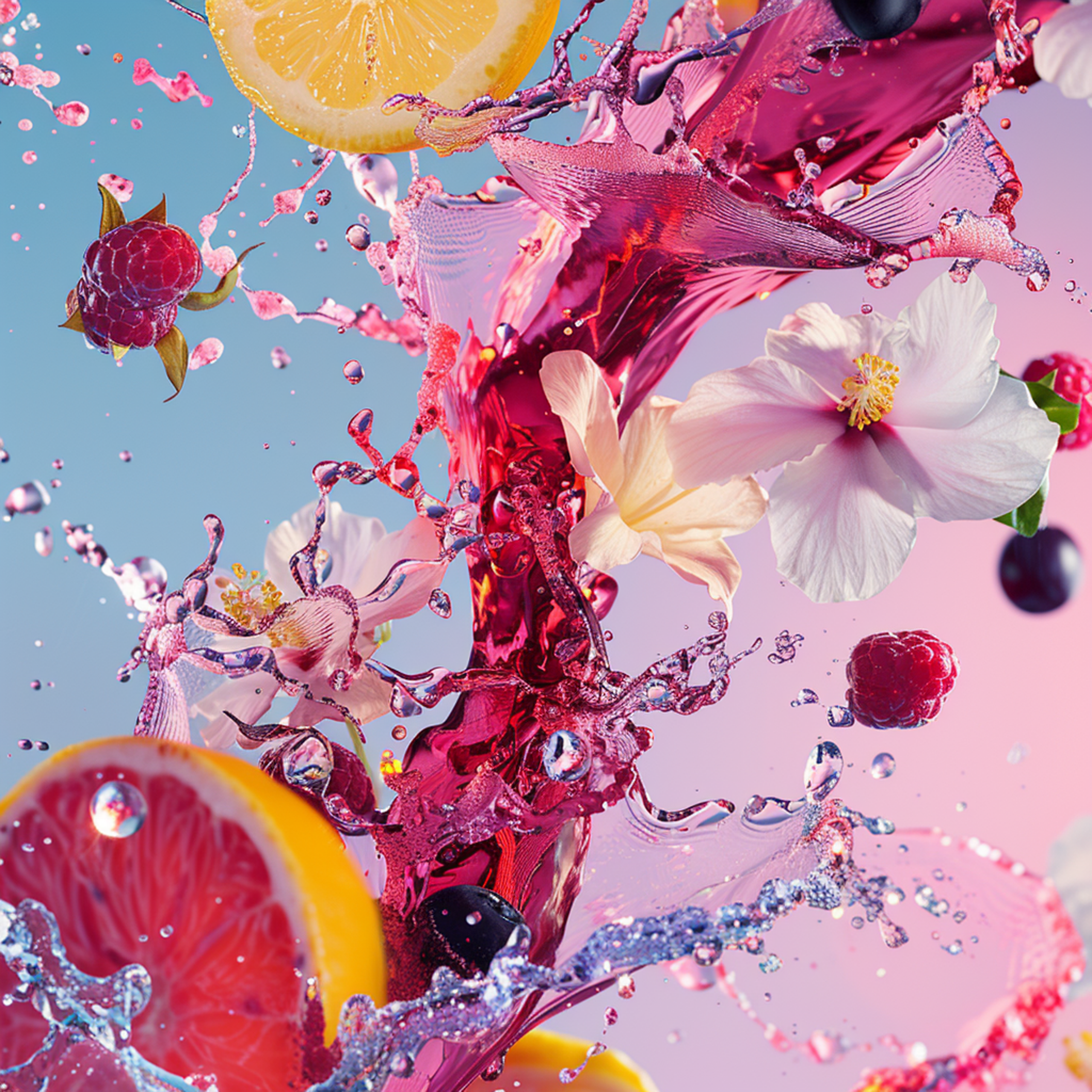 Red Wine Splash - Cloth napkin set of 4 - Unique design on each napkin - Image 4