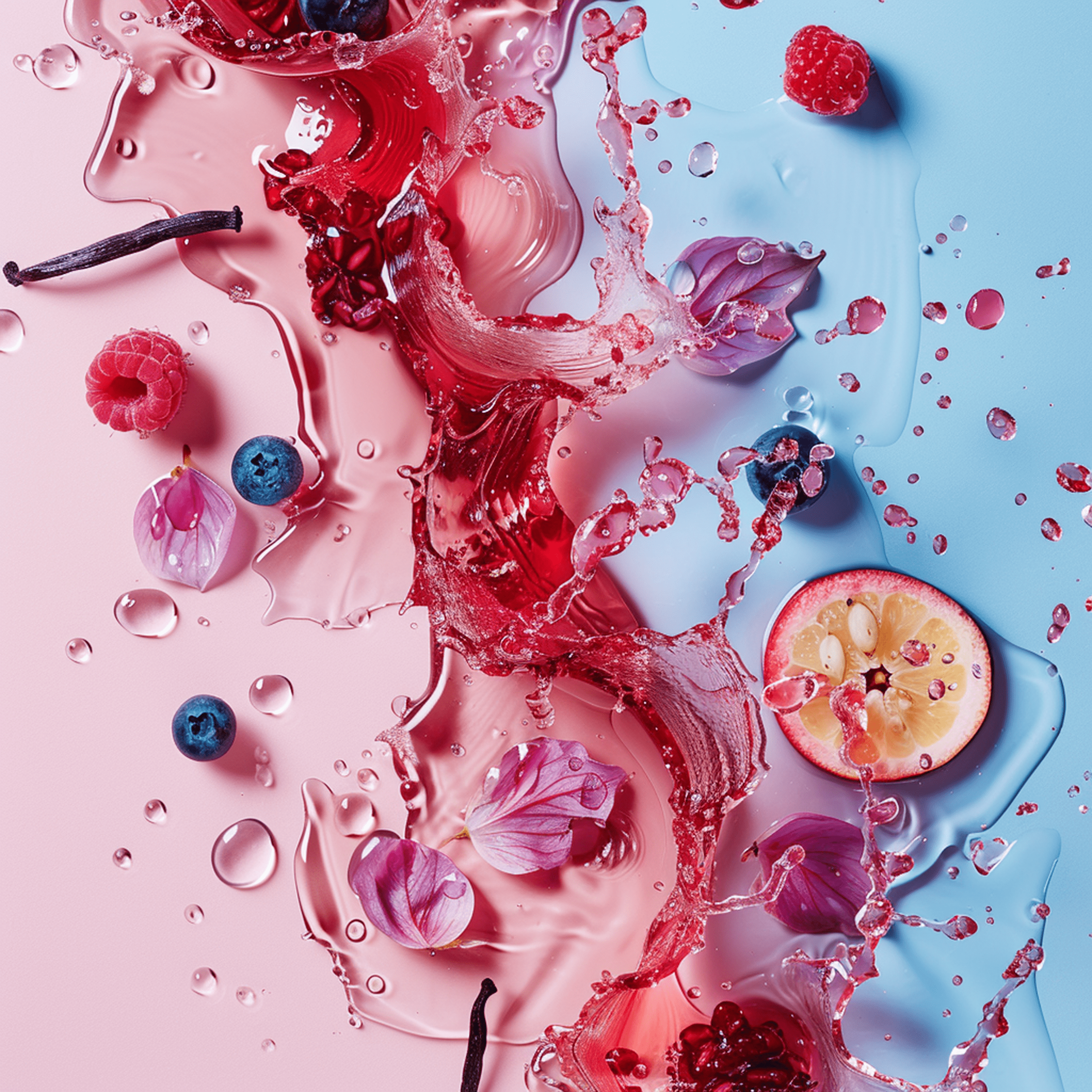 Red Wine Splash - Cloth napkin set of 4 - Unique design on each napkin - Image 2