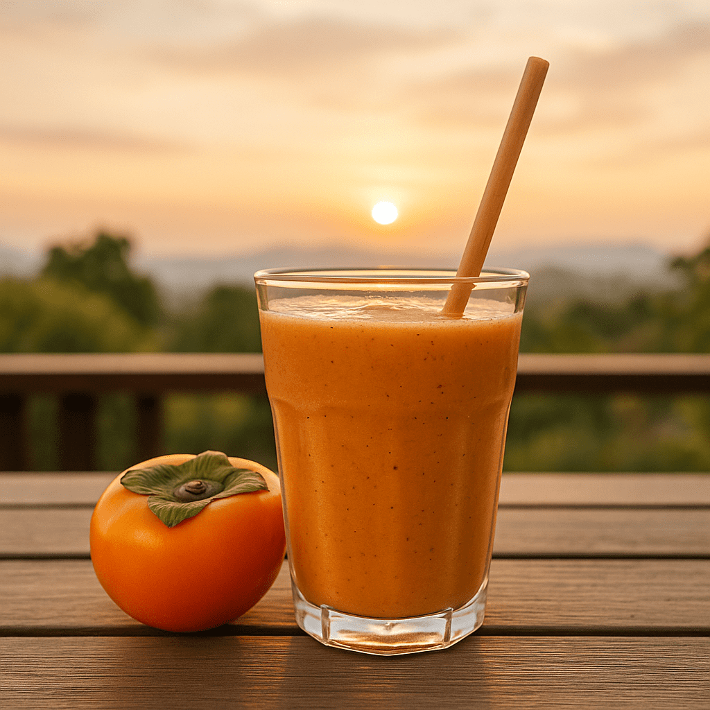 Smooth, sweet, and spiced with cinnamon, this persimmon smoothie blends ripe fruit with yogurt and citrus for a nourishing fall treat you’ll crave again and again.