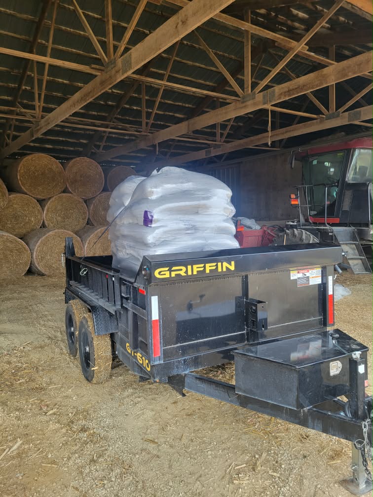 Cover crops seed mix prepared on our farm before planting