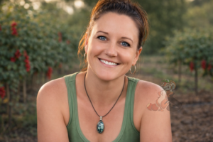 Heather Brown building a farm from scratch in Brodhead Wisconsin during early agroforestry orchard development