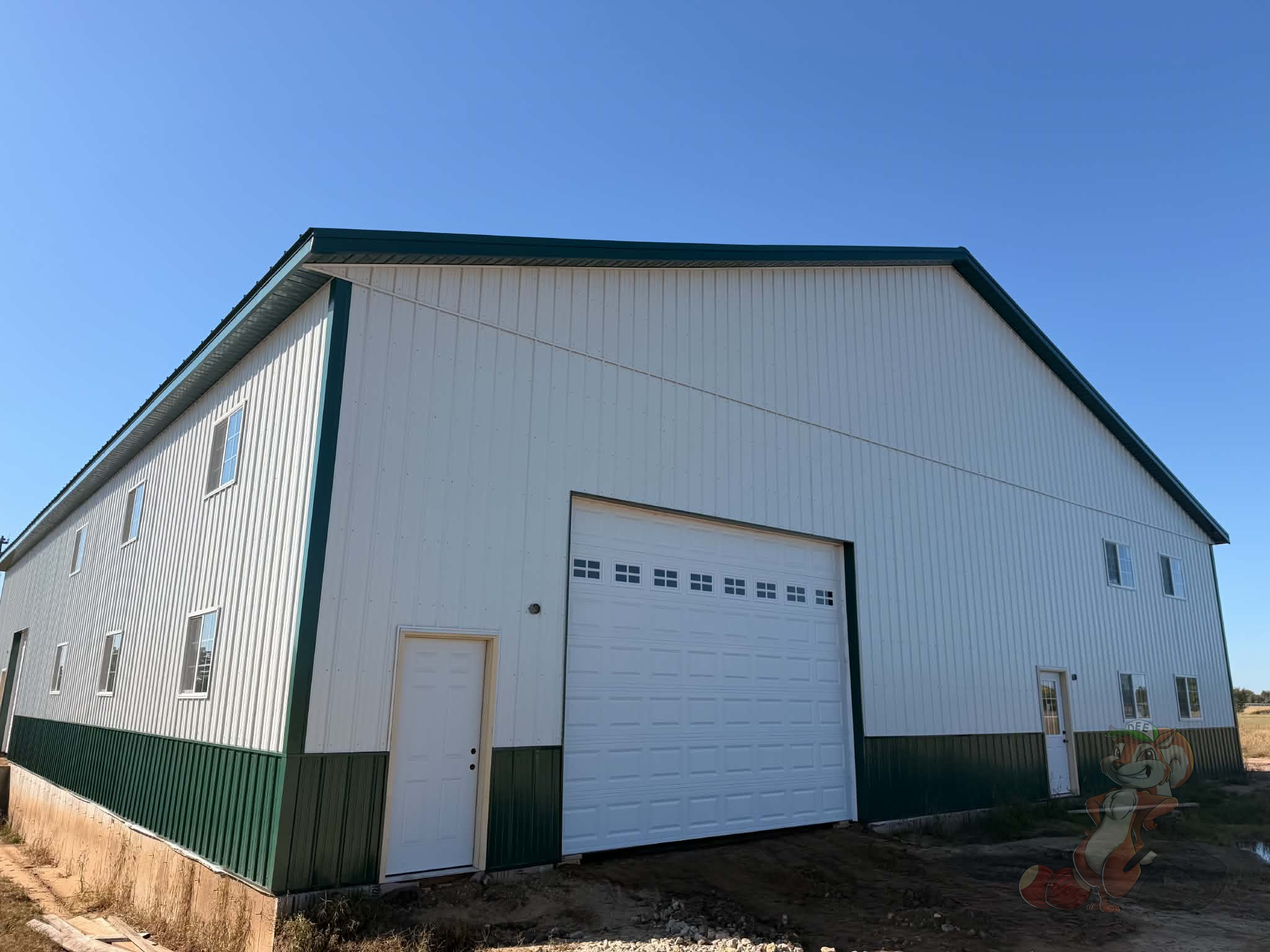 Front exterior of the Nuts About Dee’s Berries farm building near Brodhead, Wisconsin